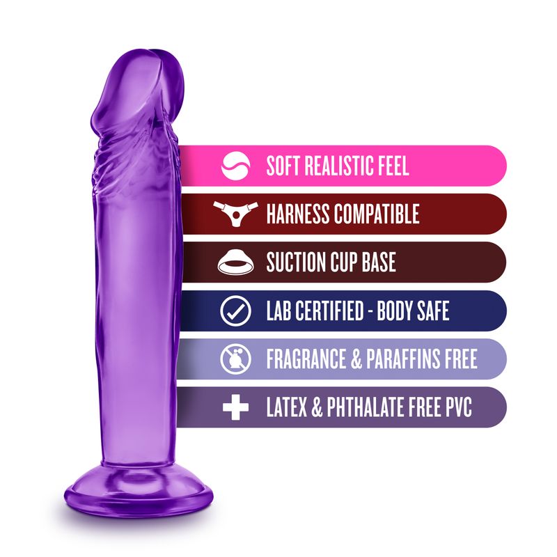 B Yours Sweet n' Small (Purple) – 6 Inch Suction Cup Dildo > Dildos > Slim Dildos - Tophatter Daily Deals