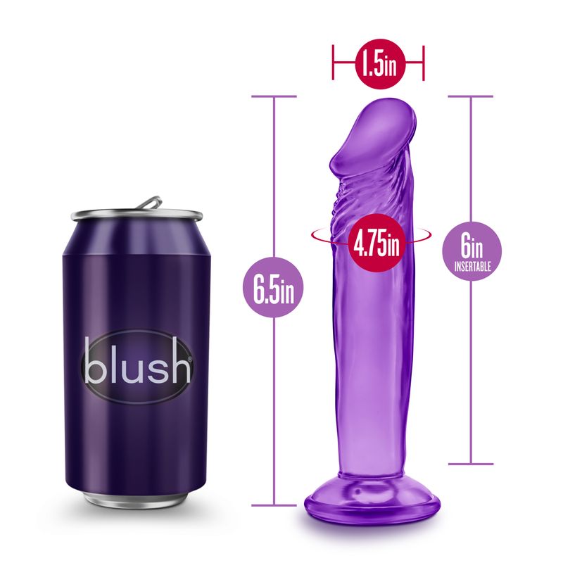 B Yours Sweet n' Small (Purple) – 6 Inch Suction Cup Dildo > Dildos > Slim Dildos - Tophatter Daily Deals