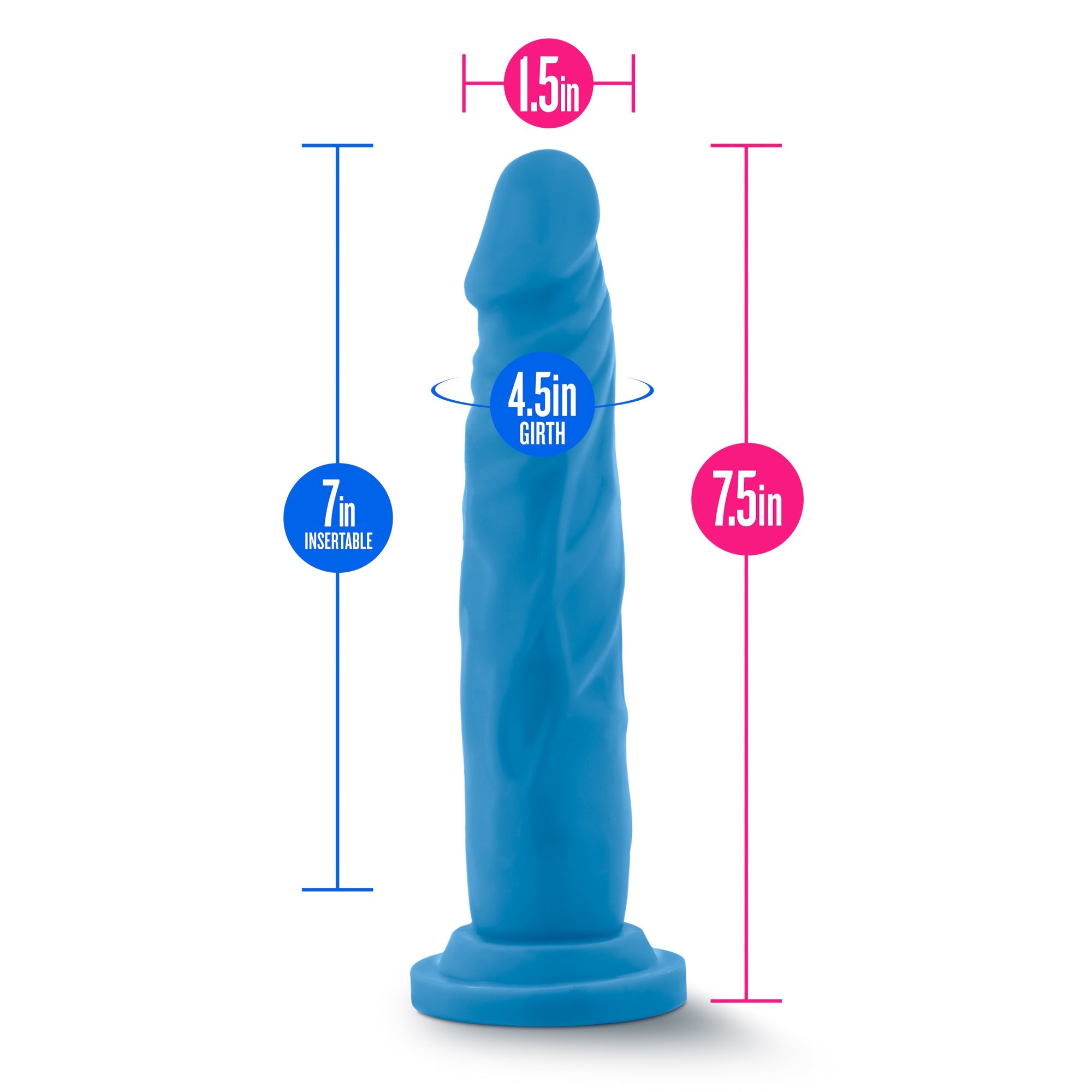 Neo Dual Density Cock 7.5 Inch Neon Blue Dildo > Dildos > Realistic Dildos - Tophatter Daily Deals