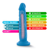 Neo Dual Density Cock 7.5 Inch Neon Blue Dildo > Dildos > Realistic Dildos - Tophatter Daily Deals