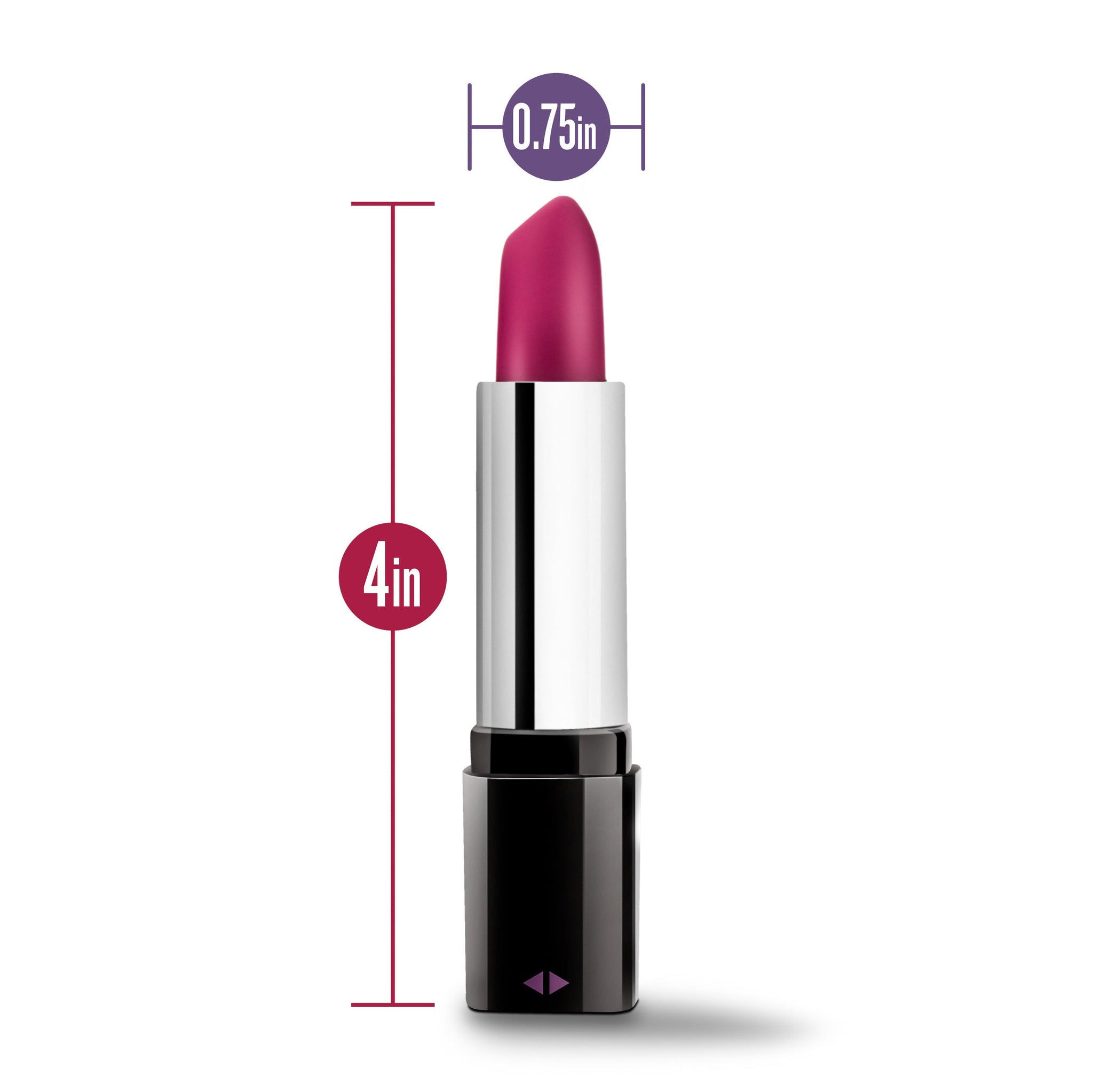 Rose Lipstick Vibe Black 4 Inch Compact Pleasure Toy > Vibrators > Mini Vibrators - Tophatter Daily Deals