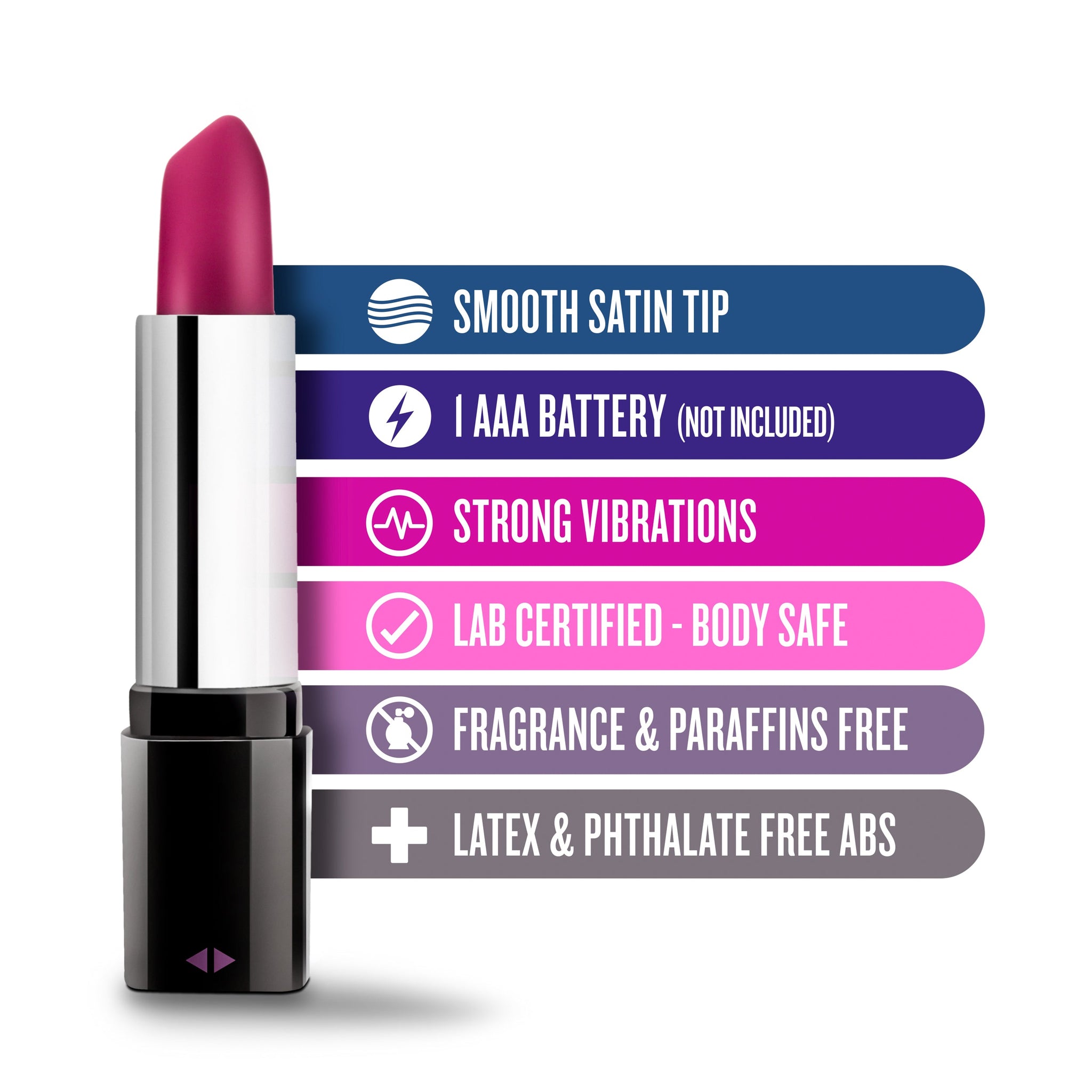 Rose Lipstick Vibe Black 4 Inch Compact Pleasure Toy > Vibrators > Mini Vibrators - Tophatter Daily Deals