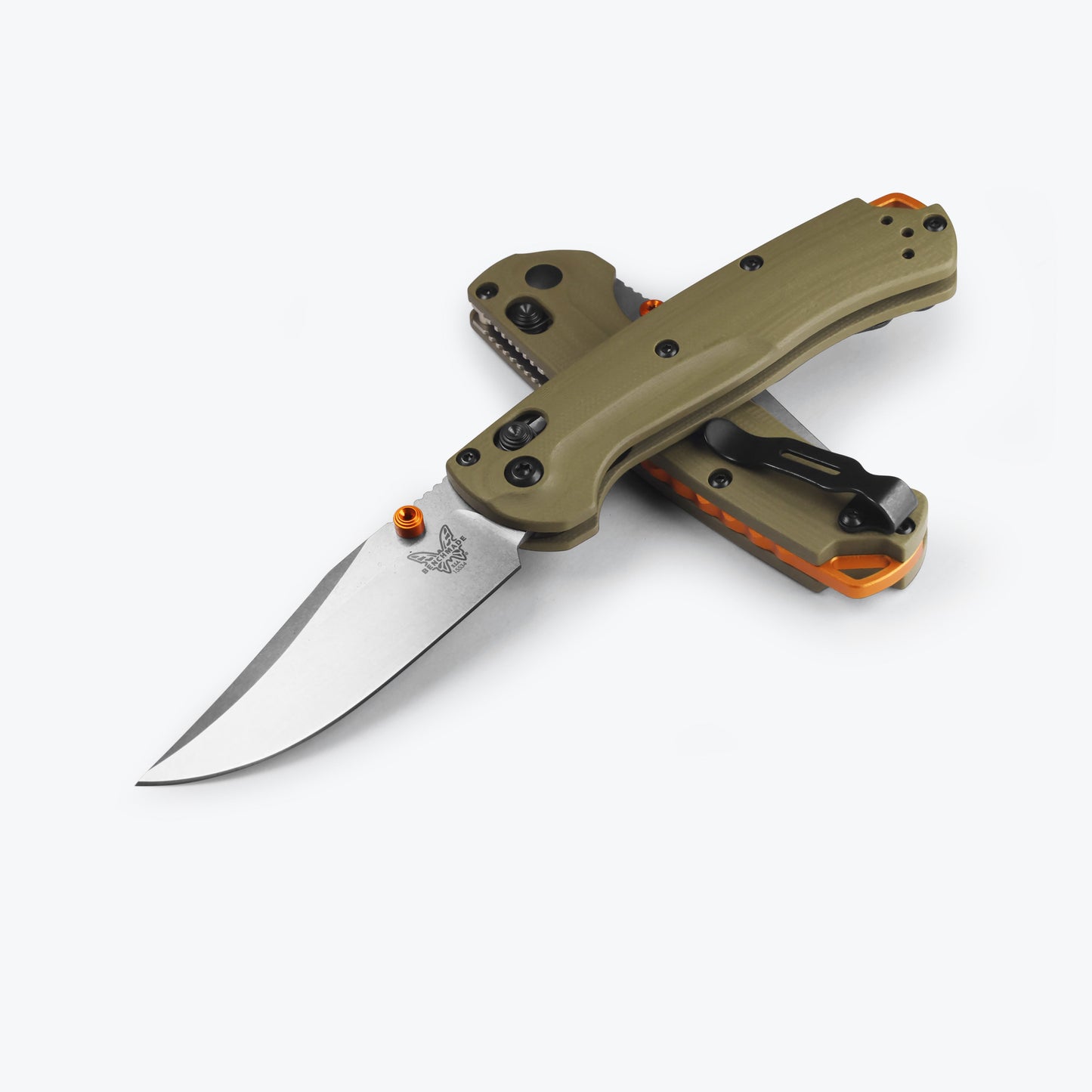 Benchmade Mini Taggedout - AXIS Lock - HUNT Series - CPM-S45VN - Green G10 Handle - 15534 Knives - Tophatter Daily Deals
