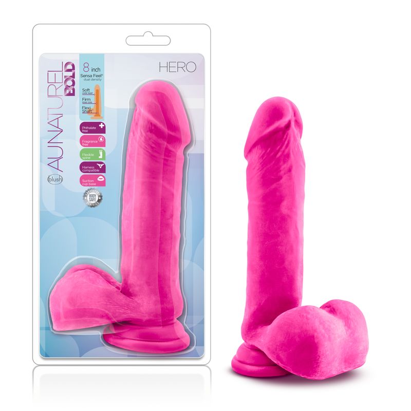 Au Naturel Bold Hero 8 Inch Dildo Pink > Dildos > Realistic Dildos - Tophatter Daily Deals