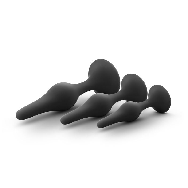 Luxe Beginner Plug Kit (Black) – Three Graduated Sizes Anal Plug Set > Anal Range > Butt Plug Kits - Tophatter Daily Deals