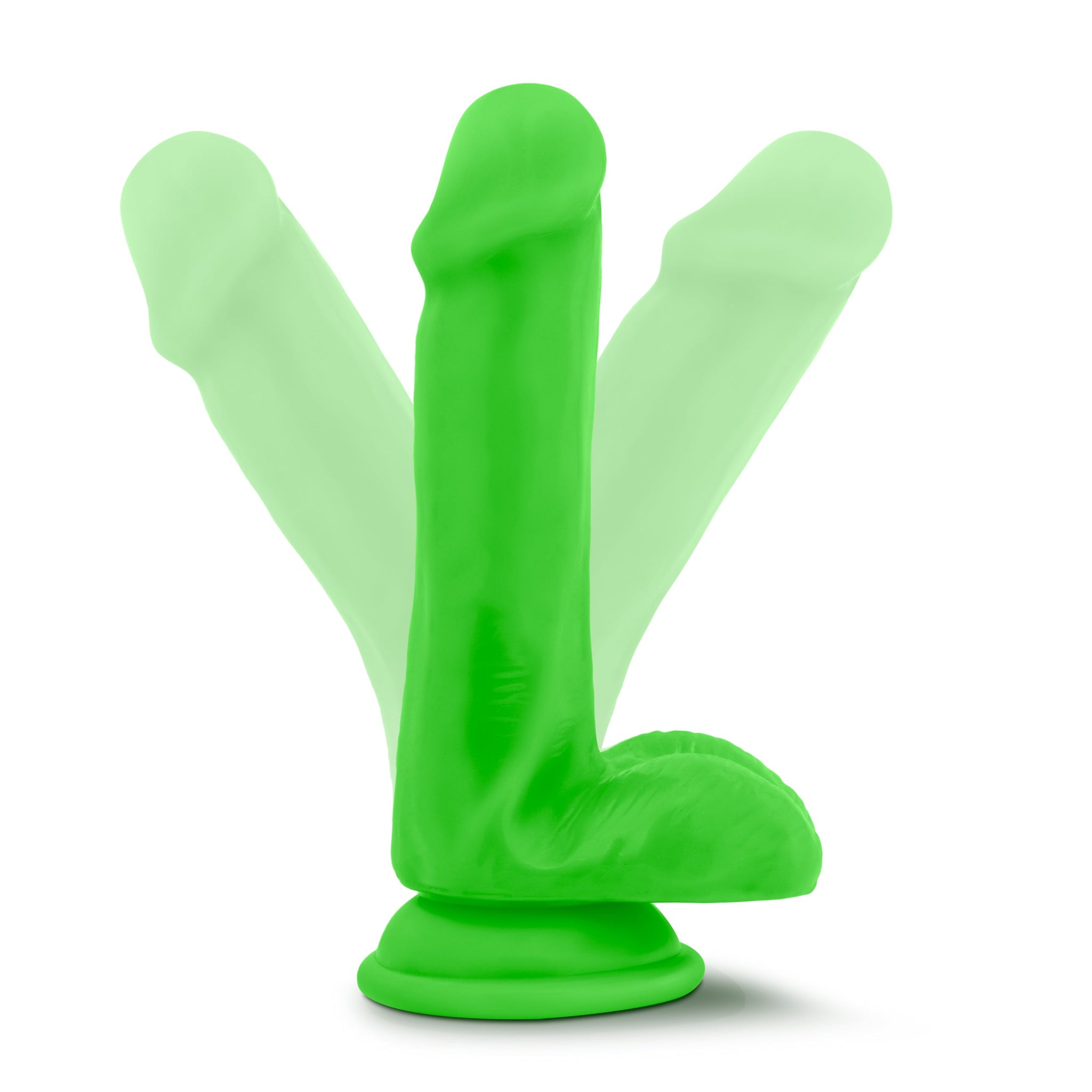 Neo Elite 6 Inch Silicone Dual Density Cock with Balls Neon Green > Dildos > Realistic Dildos - Tophatter Daily Deals