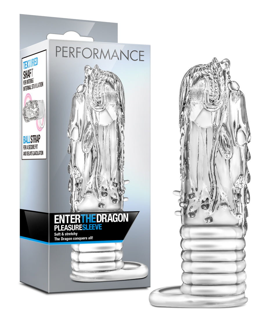 Performance - 'Enter The Dragon' Clear Cock Sleeve 5.25" Length > Sex Toys For Men > Penis Sleeves - Tophatter Daily Deals