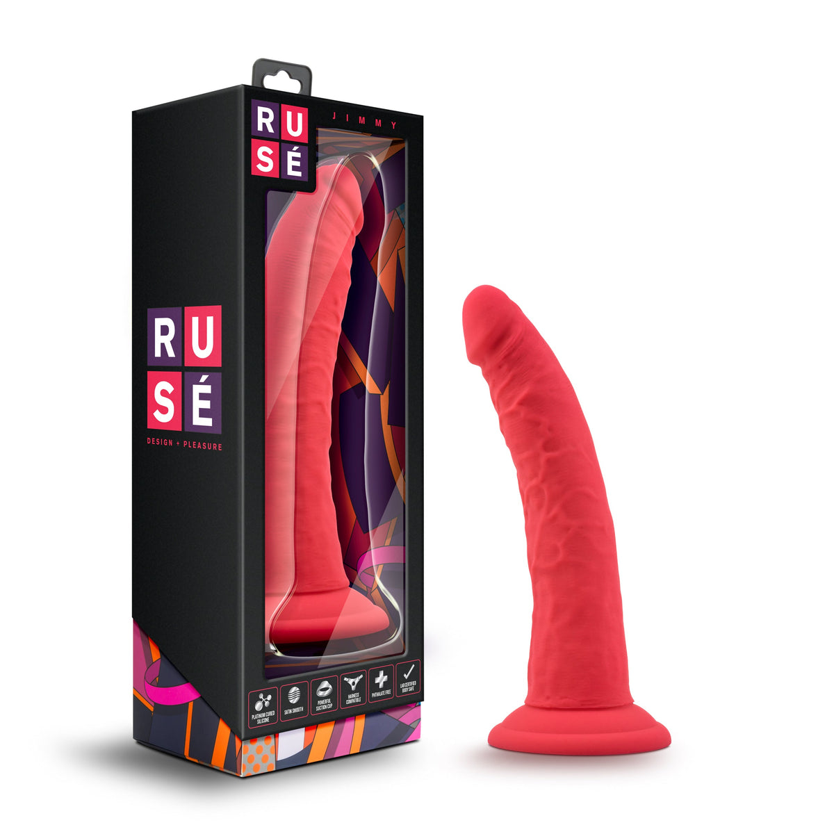 Ruse Jimmy Cerise Dildo 7.5 Inch Length 1.5 Inch Width > Dildos > Slim Dildos - Tophatter Daily Deals