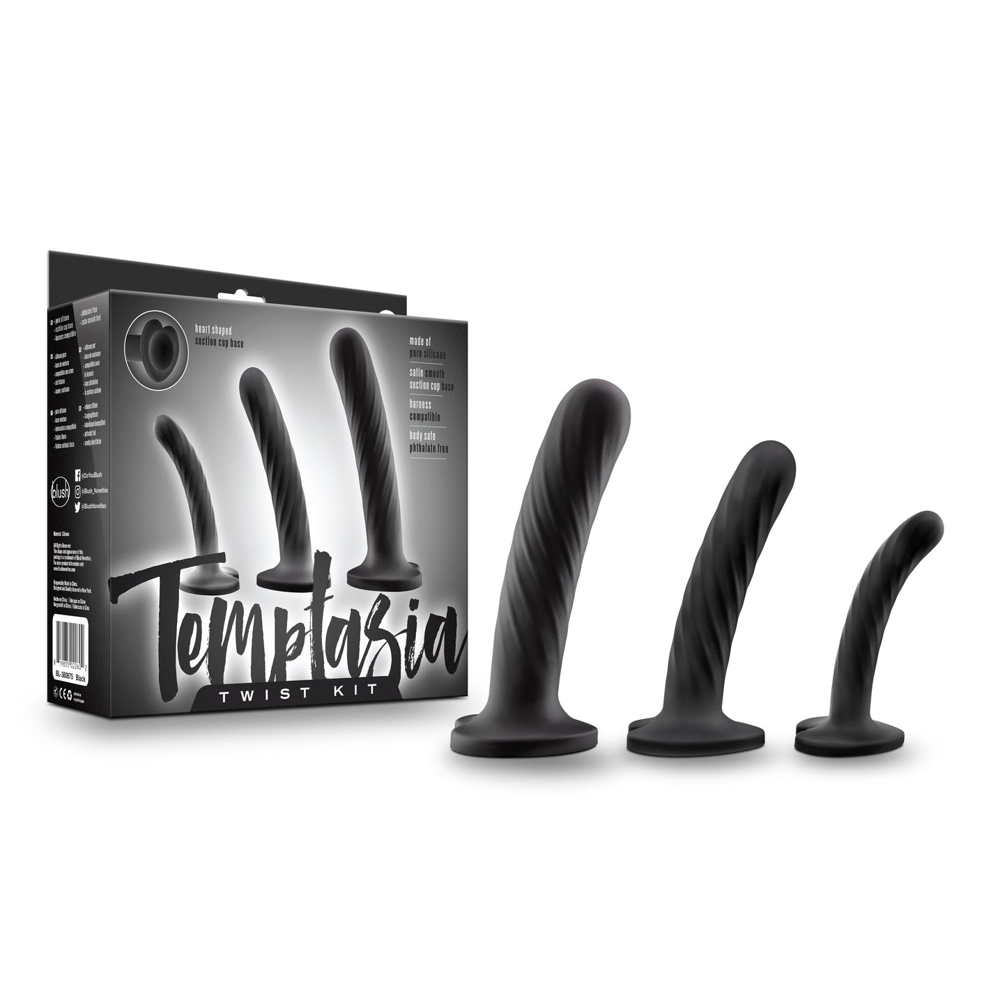 Temptasia Twist Kit Set of Three Unique Swirling Dildos > Sex Toys > Dilators - Tophatter Daily Deals