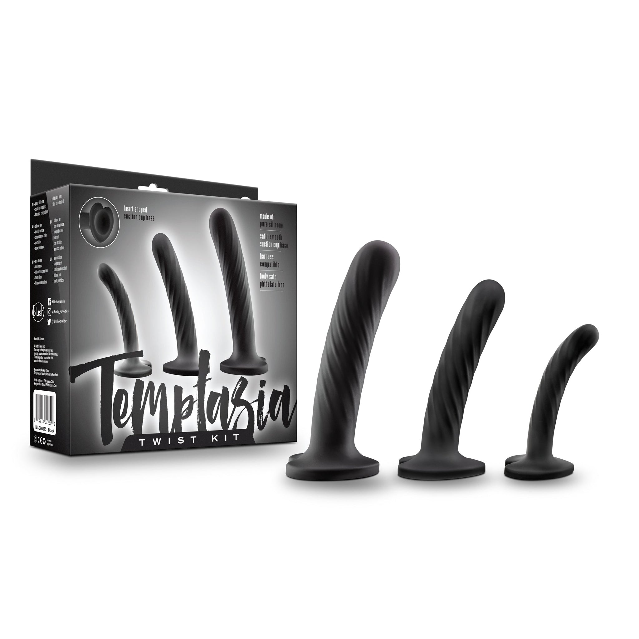 Temptasia Twist Kit Set of Three Unique Swirling Dildos > Sex Toys > Dilators - Tophatter Daily Deals
