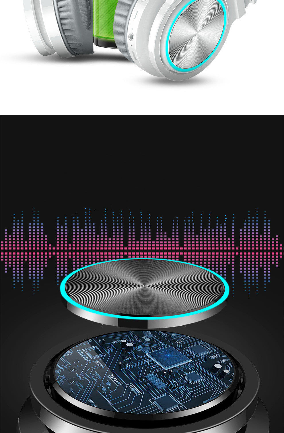 B12 headset wireless folding universal headset 0 - Tophatter Daily Deals