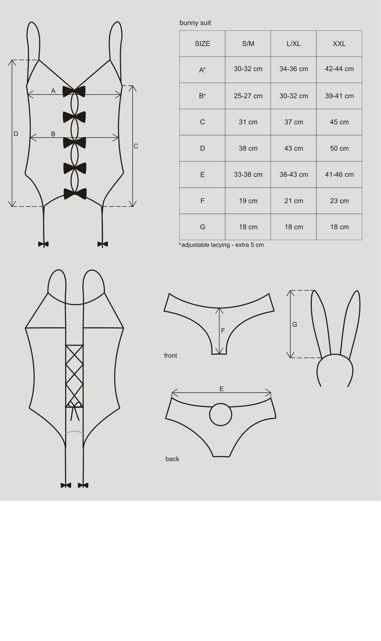 Obsessive Women’s Sexy Bunny Suit Costume With Adjustable Garters > Clothes > Costumes > Womens - Tophatter Daily Deals