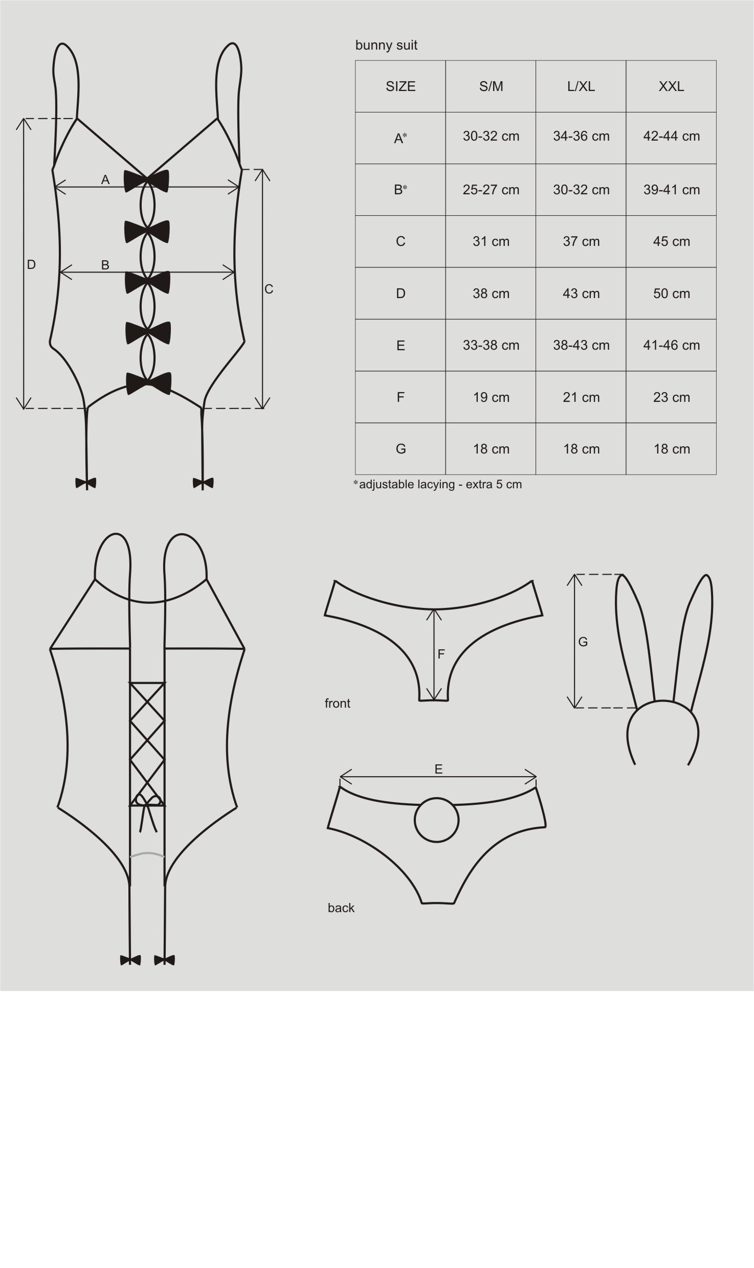 Obsessive Women’s Sexy Bunny Suit Costume With Adjustable Garters > Clothes > Costumes > Womens - Tophatter Daily Deals
