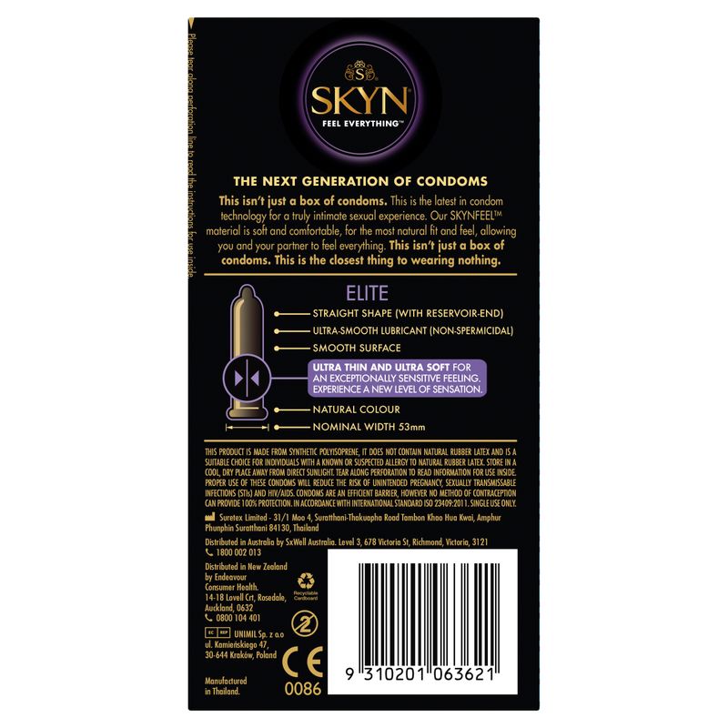 Skyn Elite Ultra Thin Non-Latex Condom – Ultra Soft Natural Feeling 6. Pack > Essentials > Condoms - Tophatter Daily Deals