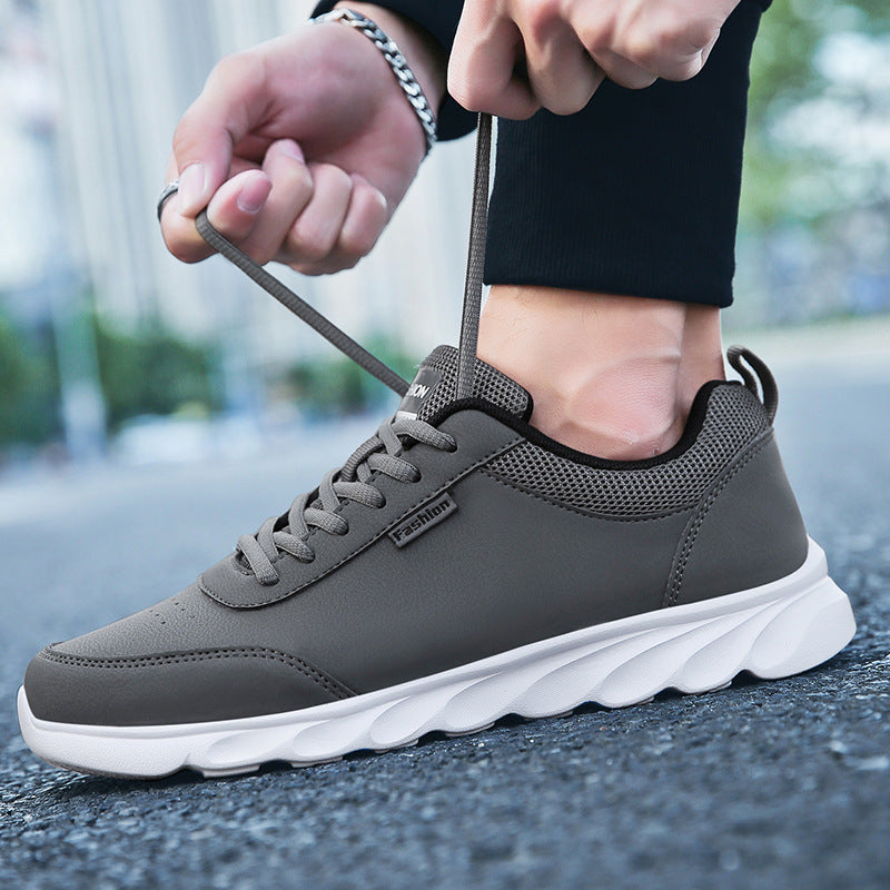 Autumn and Winter Large Leather Sports Shoes 0 - Tophatter Daily Deals