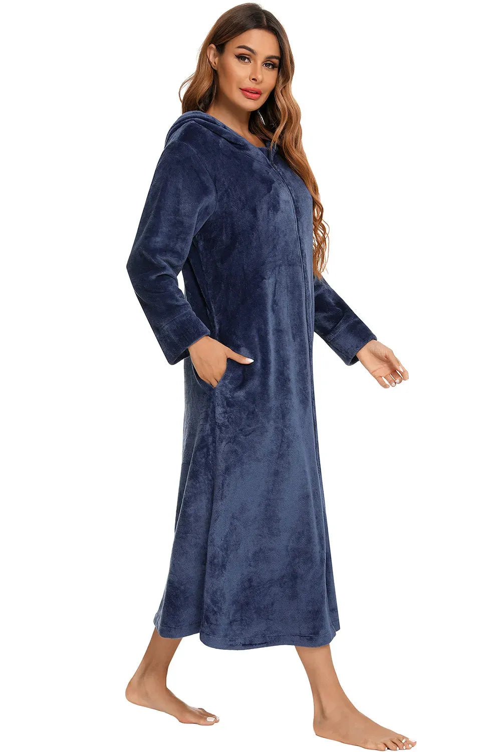 Zip Front Hooded Night Dress with Pockets Sleep Dresses Apparel & Accessories Fast Shipping Free Shipping H#Y HOT DEALS HOME PAGE Lingerie Sleepwear Loungewear New Deals sexy lingerie Ship From Overseas Ship from USA Sleep Sleep Dresses sleepwear Sleepwear & Loungewear USA USA STOCK women lingerie Women's Fashion - Tophatter Daily Deals And Savings