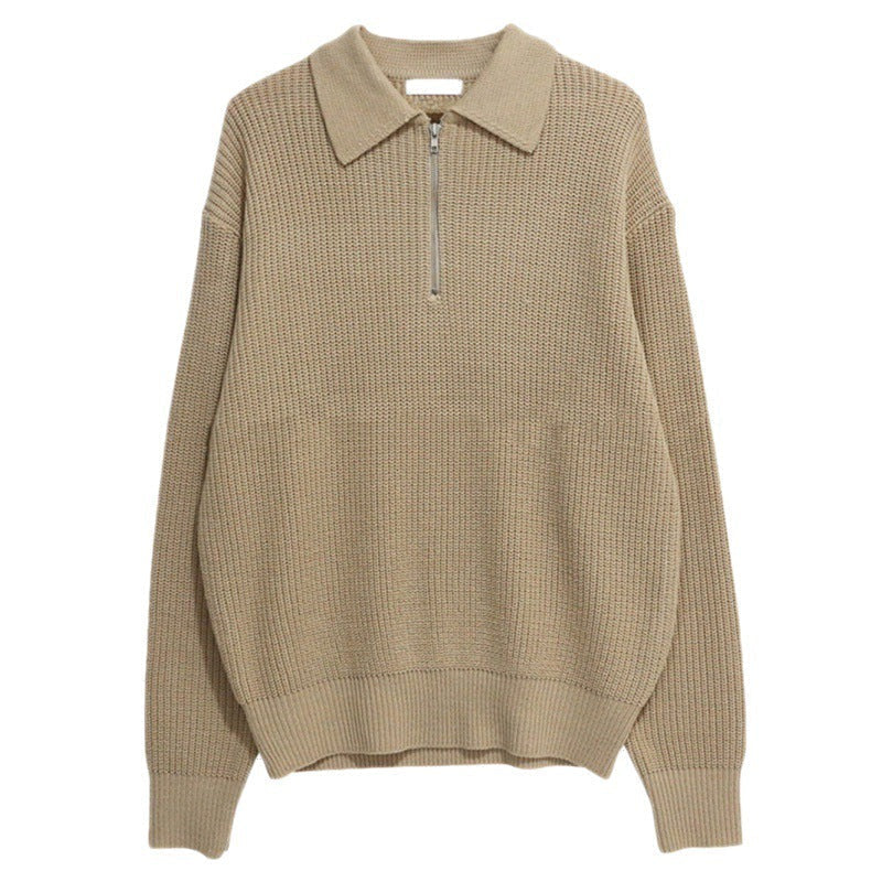 Fitted Men's Sweater Coat - Zip Collar, Ribbed Knit, Casual 3D Changing Face Moving Picture Frame - Tophatter Daily Deals