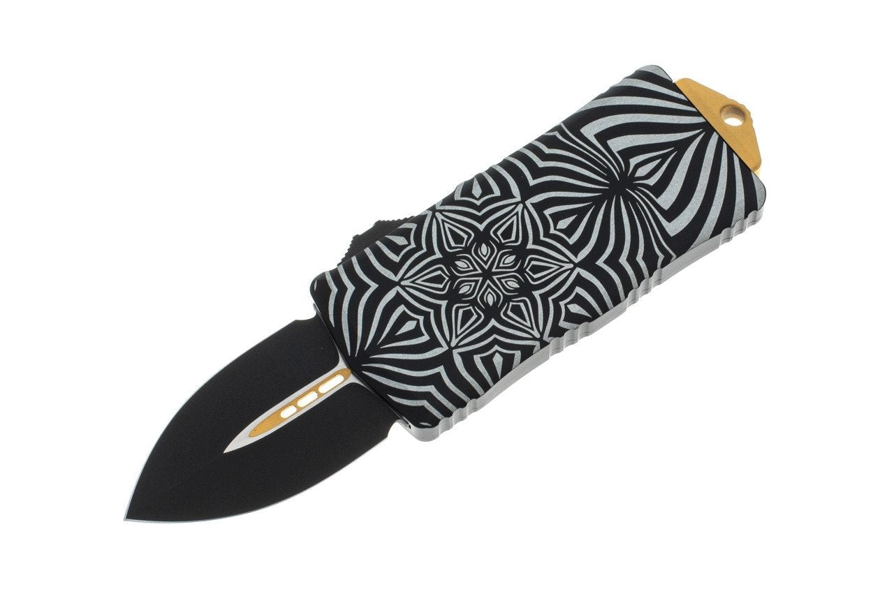 Microtech Exocet - OTF - Two Tone D/E Blade - 'Source' Artwork - 157-1TSOS Automatic Knives - Tophatter Daily Deals