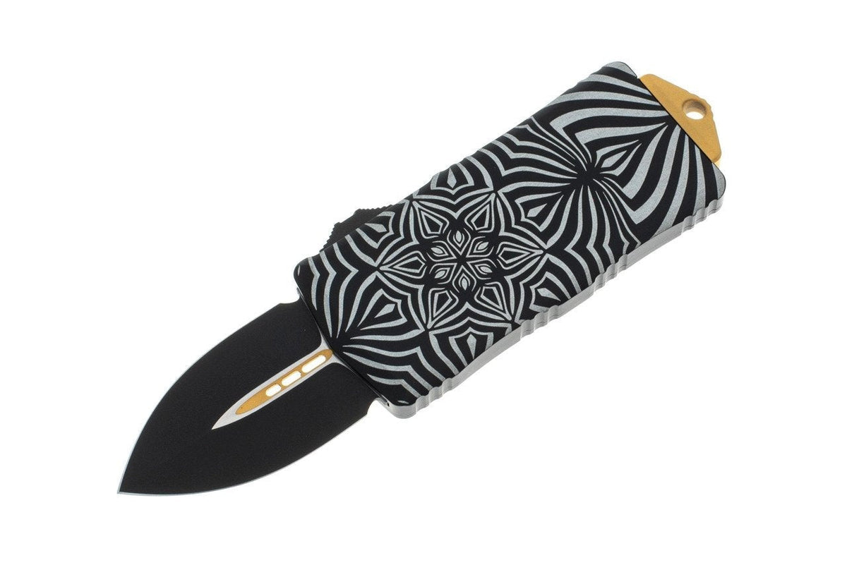 Microtech Exocet - OTF - Two Tone D/E Blade - 'Source' Artwork - 157-1TSOS Automatic Knives - Tophatter Daily Deals
