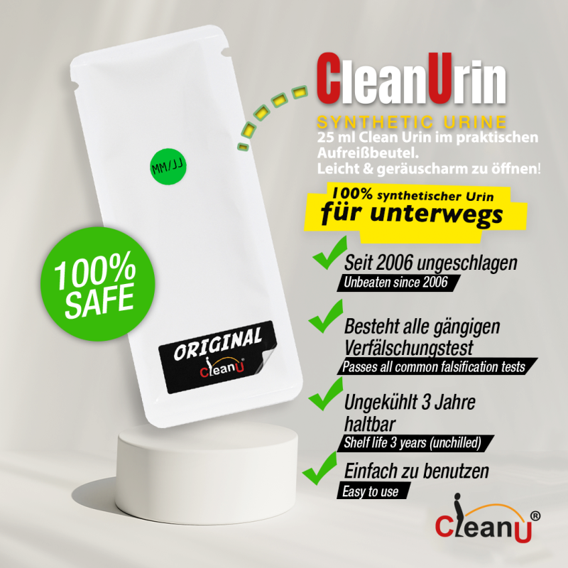 CleanUrin 25ml Synthetic Urine Sachet for Discreet Use Drug Screening - Tophatter Daily Deals