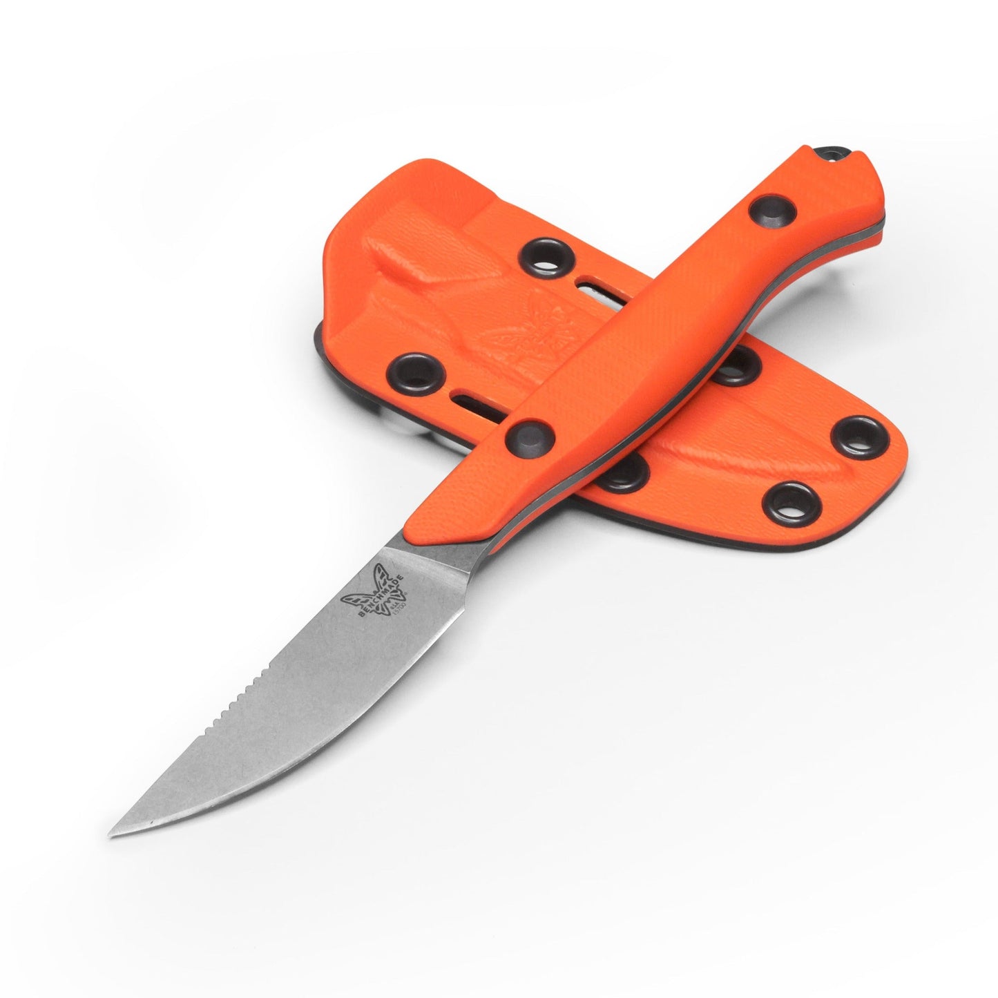 Benchmade Flyway - CPM-154 - Orange G10 Handle - Fixed Blade - 15700 Knives - Tophatter Daily Deals