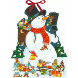 Snowman Advent Calendar | Large Kids Christmas Countdown with Glitter & Ribbon Advent Calendar - Tophatter Daily Deals