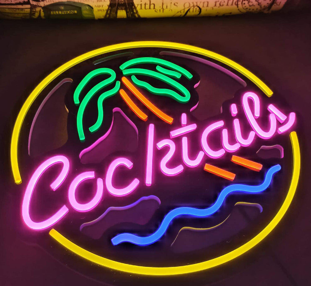 Advertising Lights, Led Interior Decoration, Cocktaily English 0 - Tophatter Daily Deals