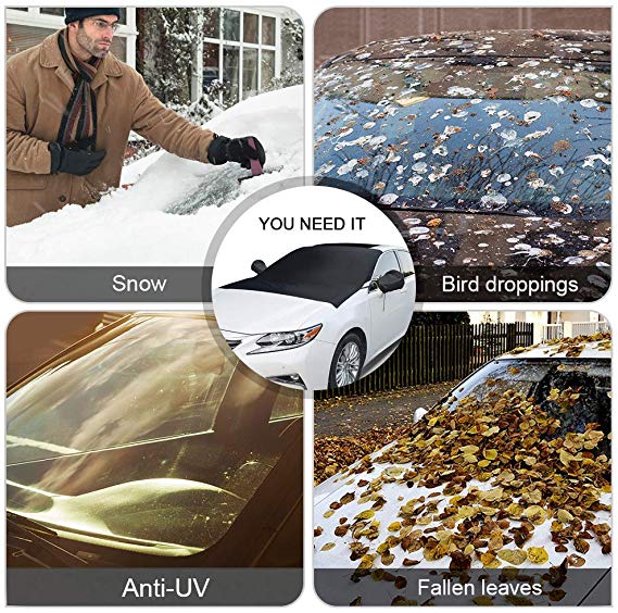 Magnetic Windshield Cover Winter 2025 Ice Snow UV Protector - Tophatter Daily Deals