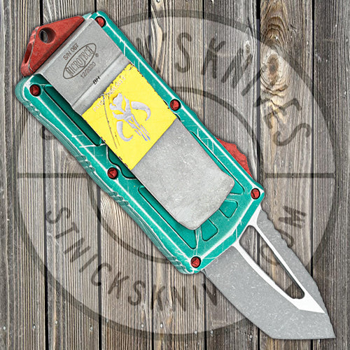 Microtech Exocet - Bounty Hunter - Tanto Apocalyptic Finish Blade - 158-10BH Automatic Knives - Tophatter Daily Deals