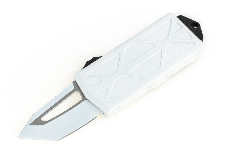 Microtech Exocet - Tanto White Blade - Stormtrooper - 158-1ST Automatic Knives - Tophatter Daily Deals