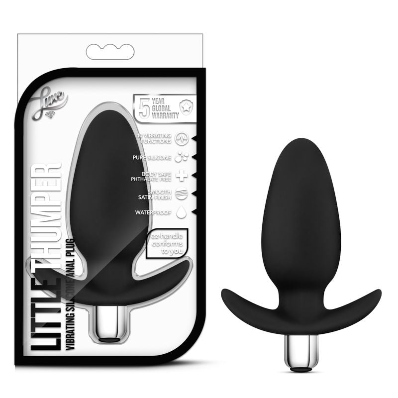 Luxe Little Thumper Black Vibrating Anal Plug 4 Inch > Anal Range > Vibrating Butt Plugs - Tophatter Daily Deals