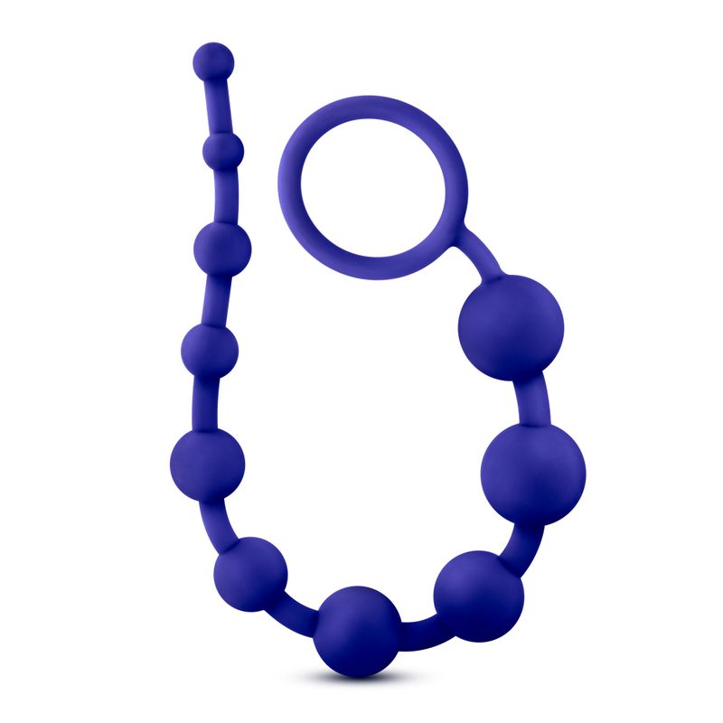 Luxe Silicone 10 Beads Indigo Anal Toy 12.5 Inch Length > Anal Range > Anal Beads - Tophatter Daily Deals
