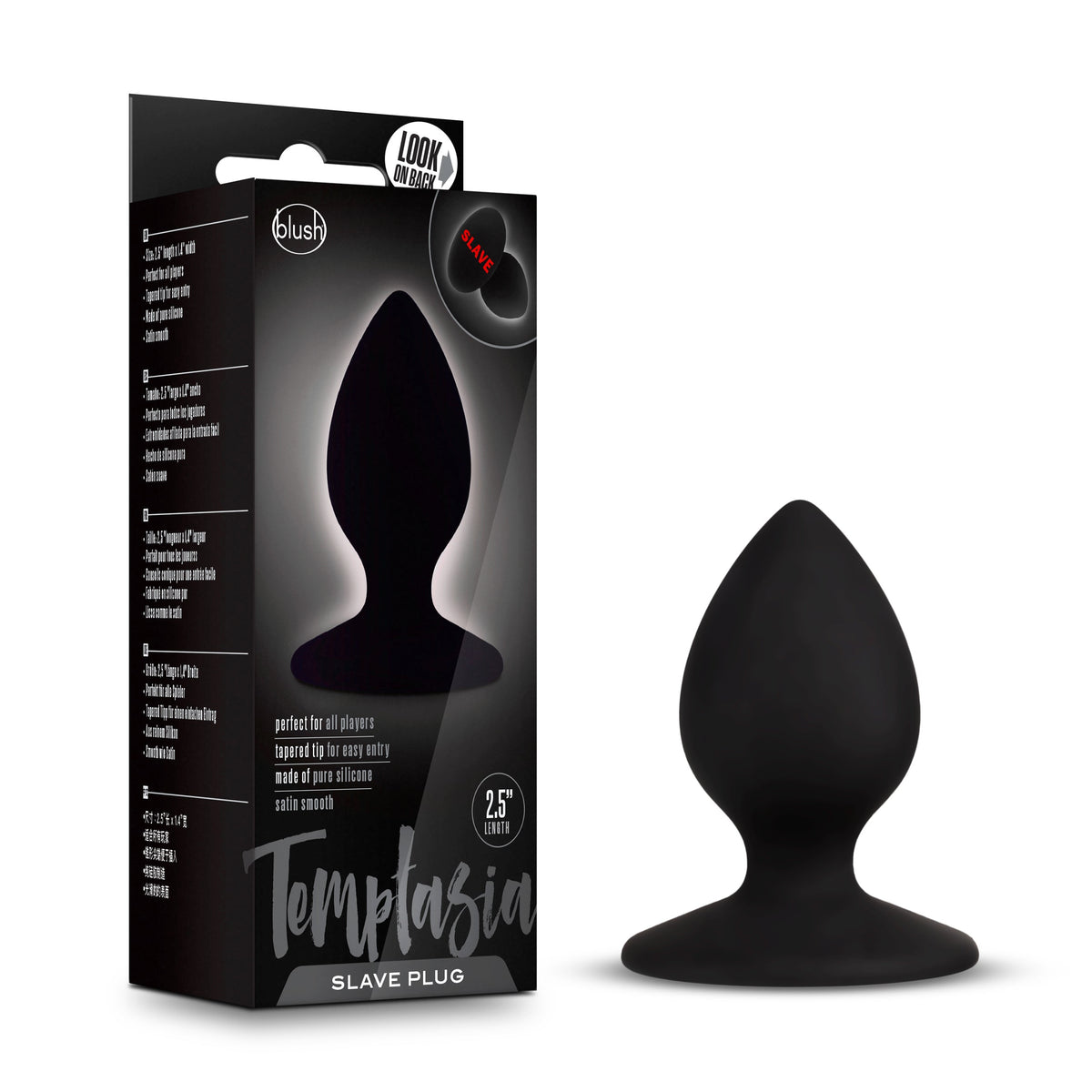 Temptasia Slave Plug Black Anal Toy > Anal Range > Butt Plugs - Tophatter Daily Deals