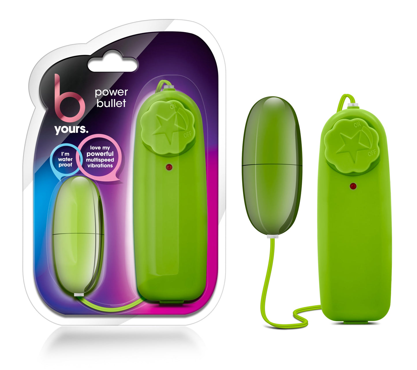 B Yours Power Bullet Lime - Powerful Waterproof Vibrator > Vibrators > Mini Vibrators - Tophatter Daily Deals