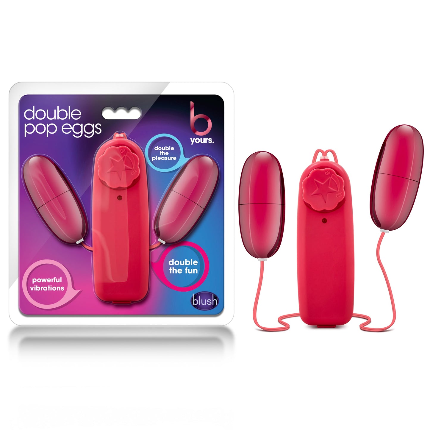 B Yours Double Pop Eggs Cerise Vibrating Pleasure Set > Vibrators > Mini Vibrators - Tophatter Daily Deals
