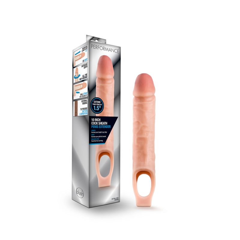 Performance Cock Sheath 10 Inch Penis Extender Sleeve > Sex Toys For Men > Penis Sleeves - Tophatter Daily Deals
