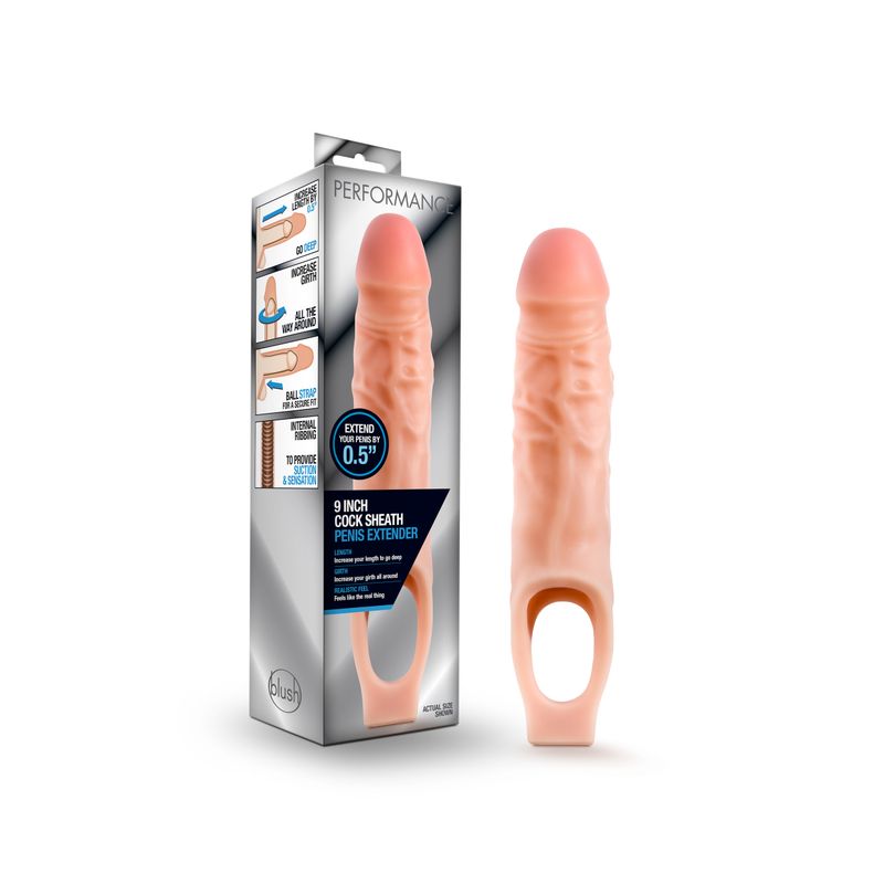 Performance 9 Inch Cock Sheath Penis Extender with Vanilla Scent > Sex Toys For Men > Penis Sleeves - Tophatter Daily Deals