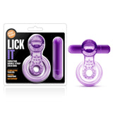 Vibrating Double Strap Cockring in Purple > Cock Ring > Vibrating - Tophatter Daily Deals