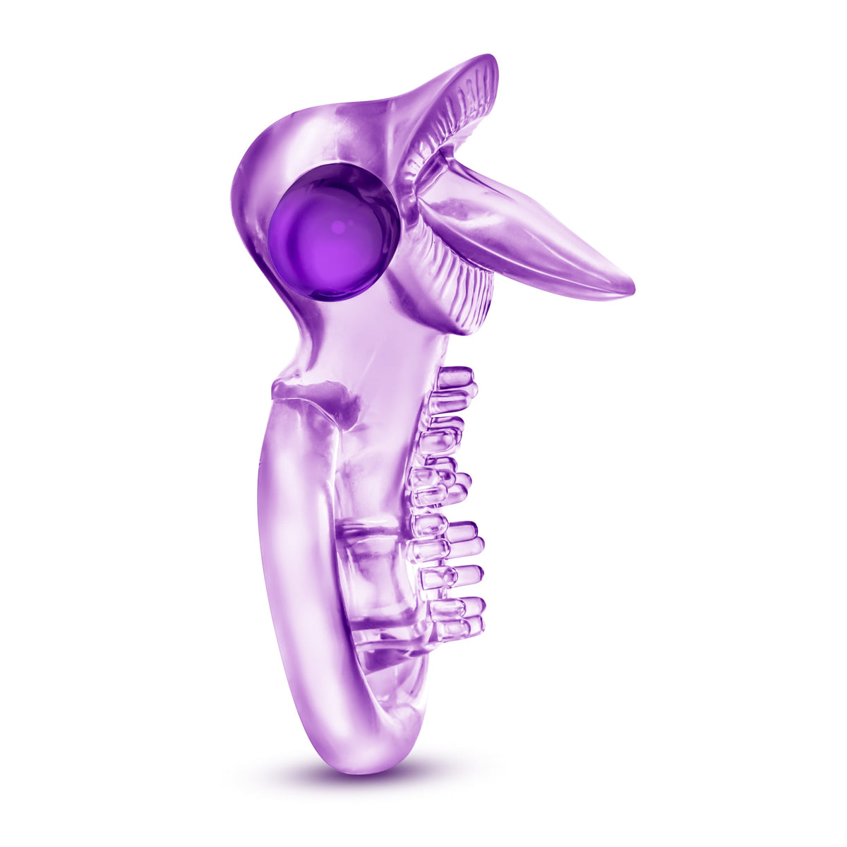 Vibrating Double Strap Cockring in Purple > Cock Ring > Vibrating - Tophatter Daily Deals