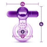 Vibrating Double Strap Cockring in Purple > Cock Ring > Vibrating - Tophatter Daily Deals