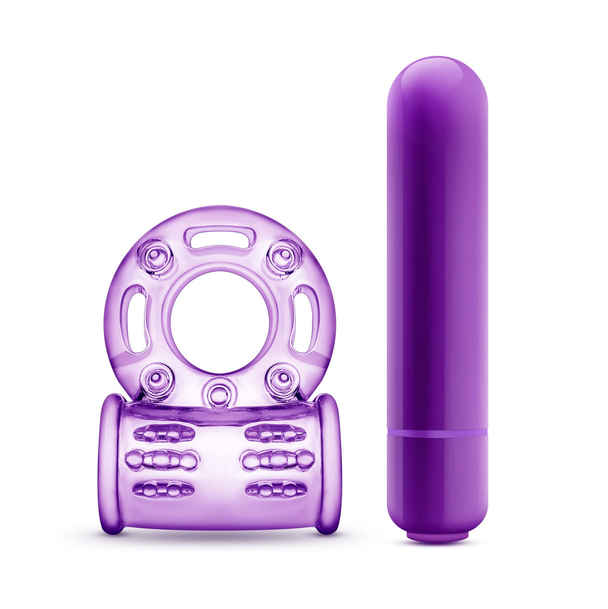Play With Me Couples Play Vibrating Cock Ring in Purple > Sex Toys > Couples Toys - Tophatter Daily Deals