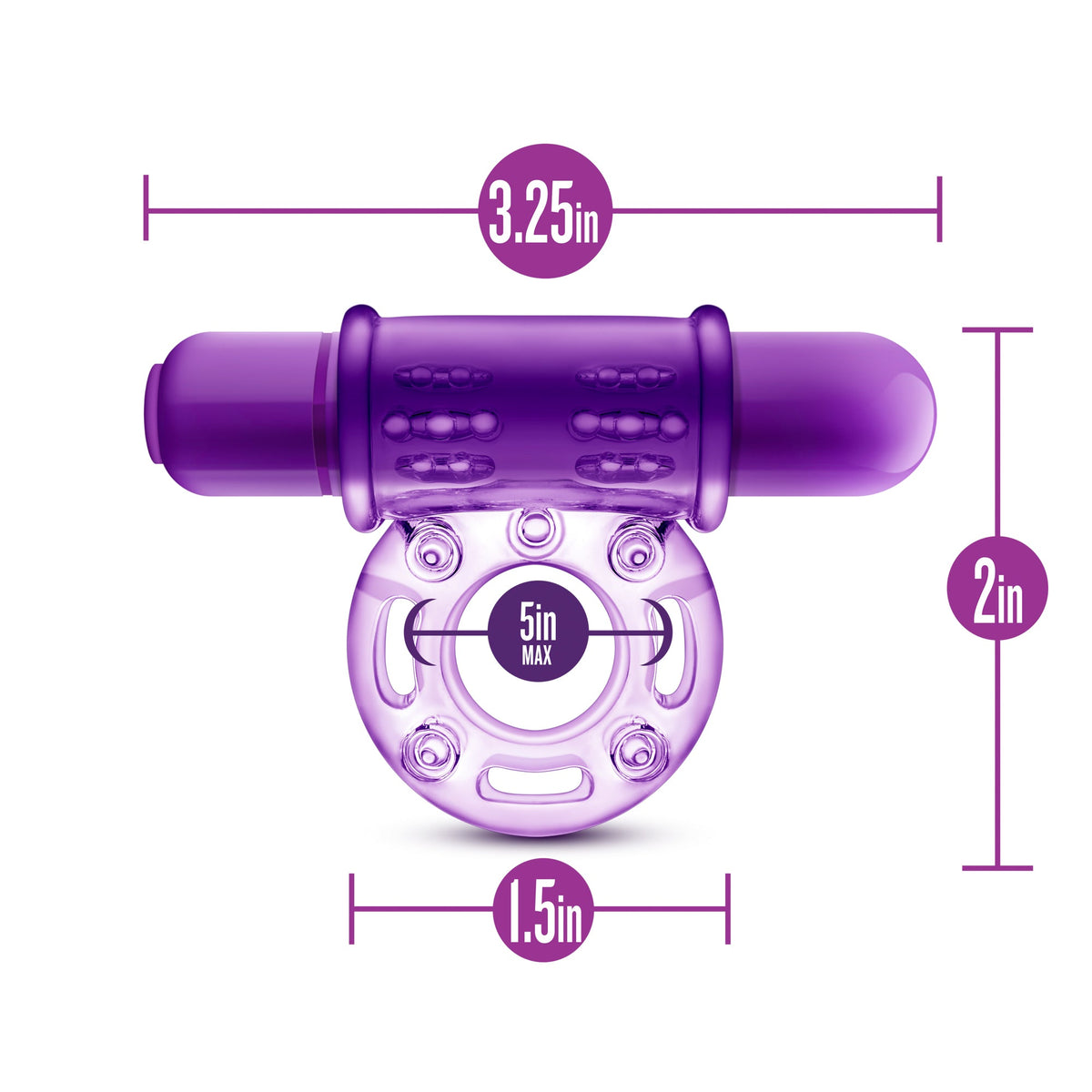 Play With Me Couples Play Vibrating Cock Ring in Purple > Sex Toys > Couples Toys - Tophatter Daily Deals