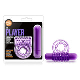 Play With Me The Player Vibrating Double Strap Cock Ring in Purple > Cock Ring > Vibrating - Tophatter Daily Deals