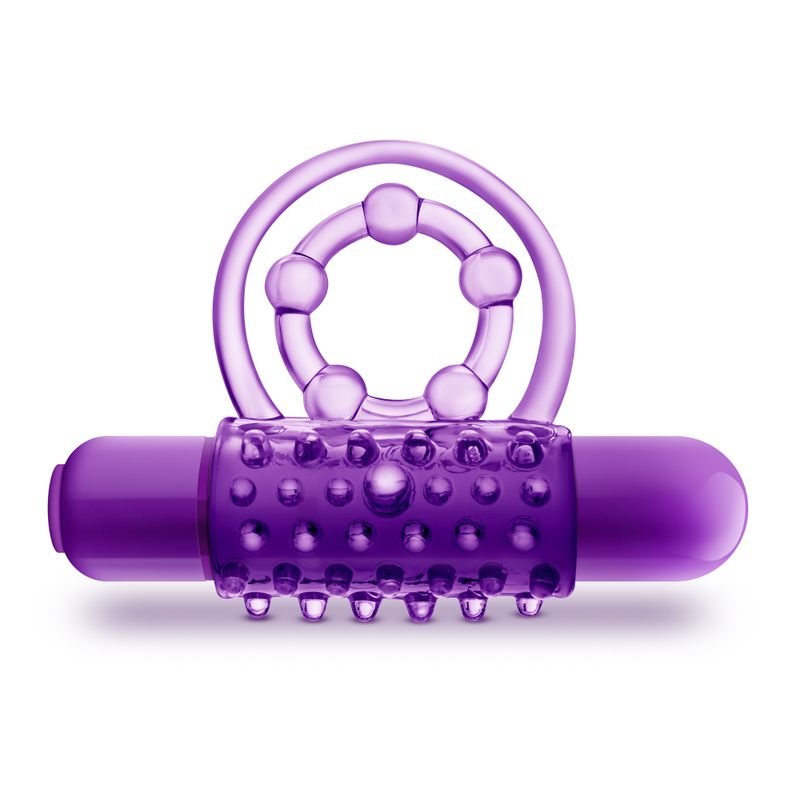 Play With Me The Player Vibrating Double Strap Cock Ring in Purple > Cock Ring > Vibrating - Tophatter Daily Deals