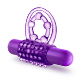 Play With Me The Player Vibrating Double Strap Cock Ring in Purple > Cock Ring > Vibrating - Tophatter Daily Deals