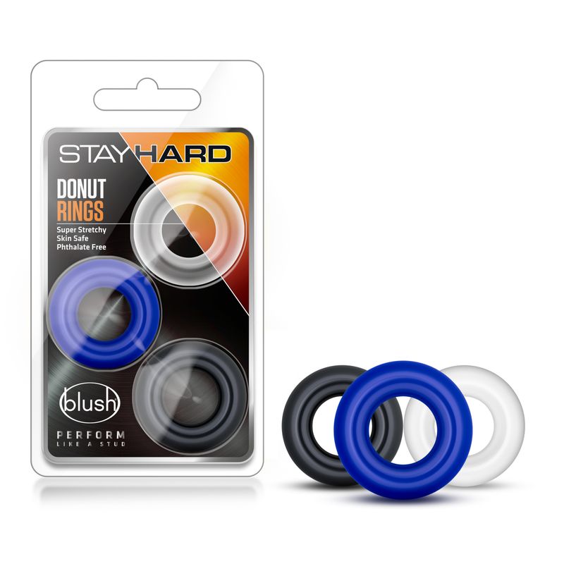 Stay Hard Donut Rings - 3 Pack > Cock Ring > Sets - Tophatter Daily Deals