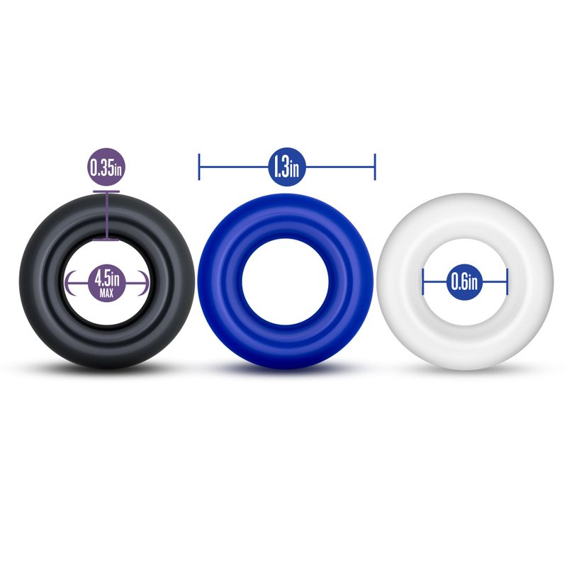 Stay Hard Donut Rings - 3 Pack > Cock Ring > Sets - Tophatter Daily Deals