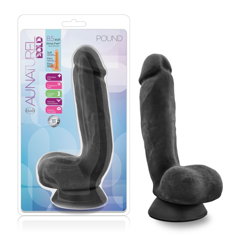 Au Naturel Bold Pound Dildo 8.5 Inch Black > Dildos > Realistic Dildos - Tophatter Daily Deals