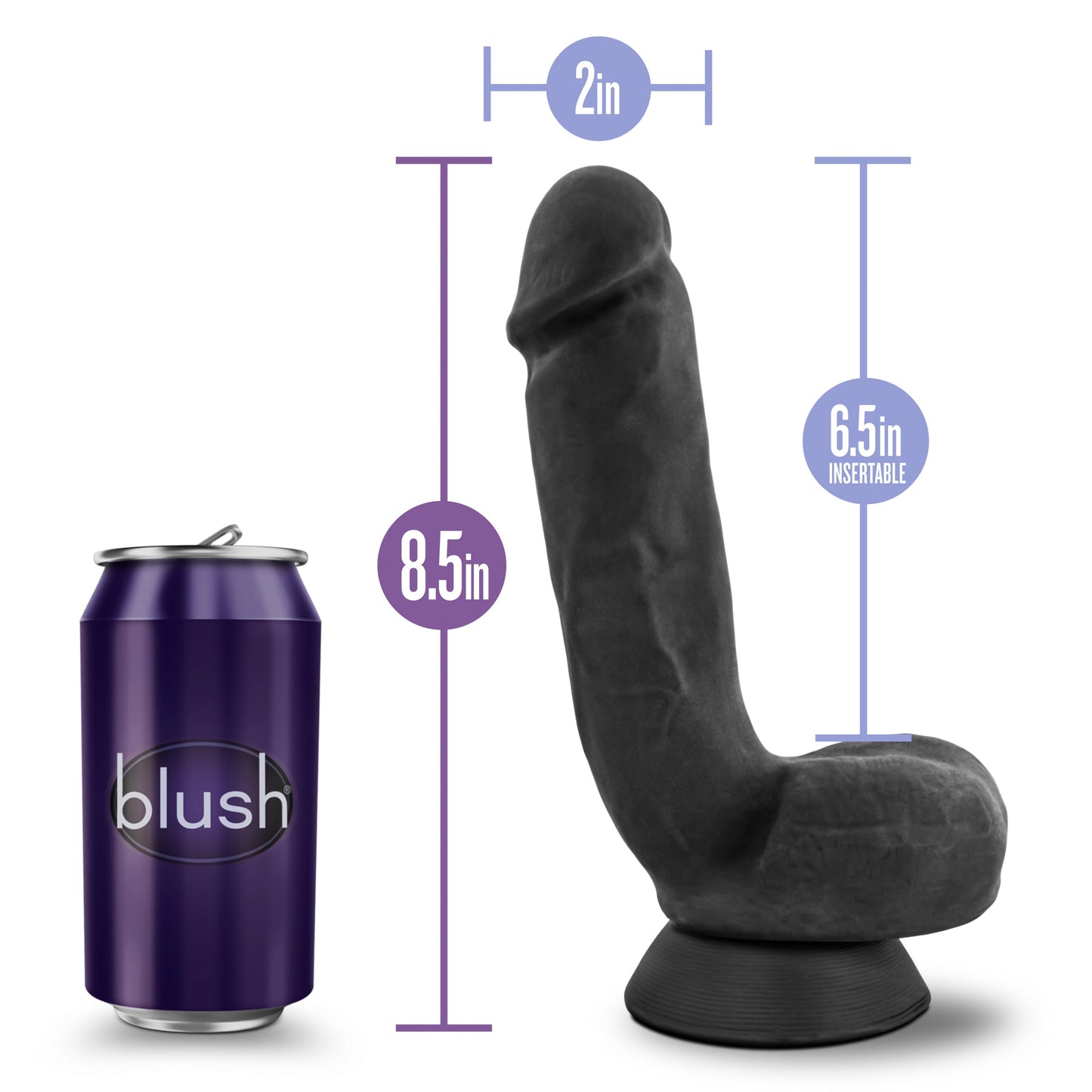 Au Naturel Bold Pound Dildo 8.5 Inch Black > Dildos > Realistic Dildos - Tophatter Daily Deals