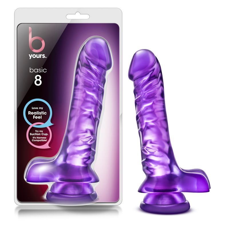 B Yours Basic Purple 9 Inch Dildo with Suction Cup > Dildos > Realistic Dildos - Tophatter Daily Deals